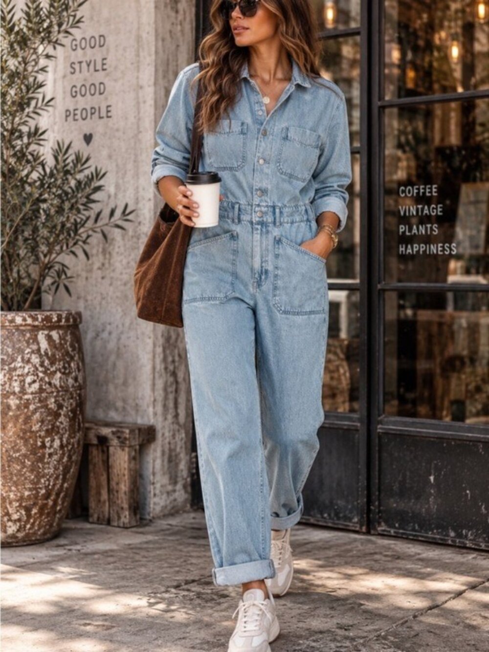 Universal Thread Light Wash Denim Utility Jumpsuit Size 14 Boiler Workwear